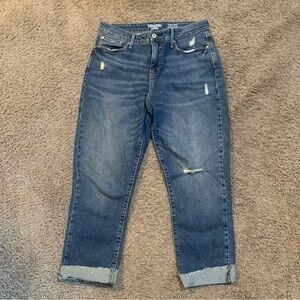 Denizen from Levi’s High-Rise Ankle Slim Distressed Cuffed Jeans 10 30W